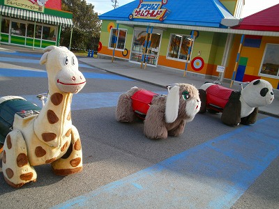 南知多おもちゃ王国　面白動物乗り物　パンダの乗り物